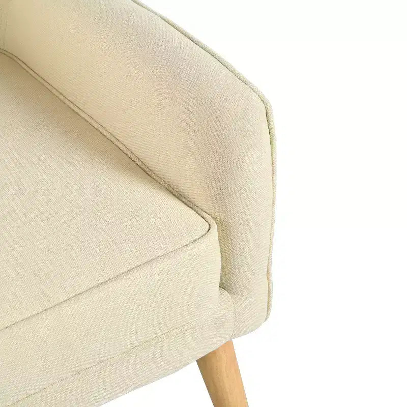 Fauteuil d'appoint capitonné en tissu, style Mid-Century Modern