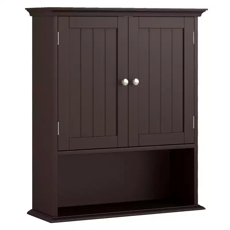 Armoire de rangement murale pour salle de bain Armoire à pharmacie Noir/Marron/Gris/Blanc