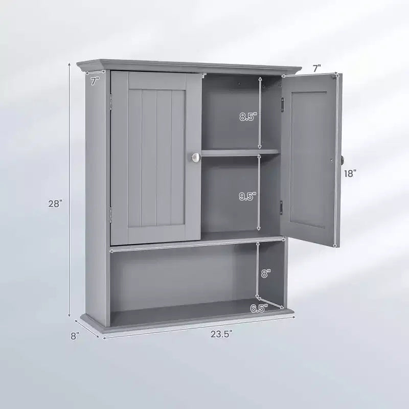 Armoire de rangement murale pour salle de bain Armoire à pharmacie Noir/Marron/Gris/Blanc