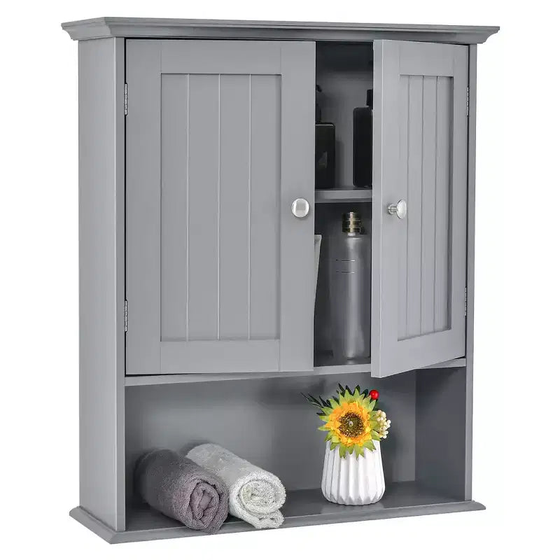 Armoire de rangement murale pour salle de bain Armoire à pharmacie Noir/Marron/Gris/Blanc