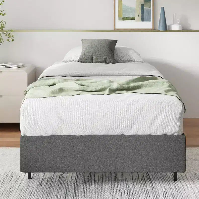 Sommier Tapissier Intelligent 9 Pouces Twin (TM), Assemblage Rapide, Cadre Métallique Durable, Gris