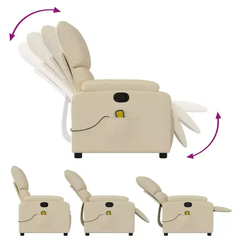 Fauteuil de massage inclinable en polyester, métal, contreplaqué Simple