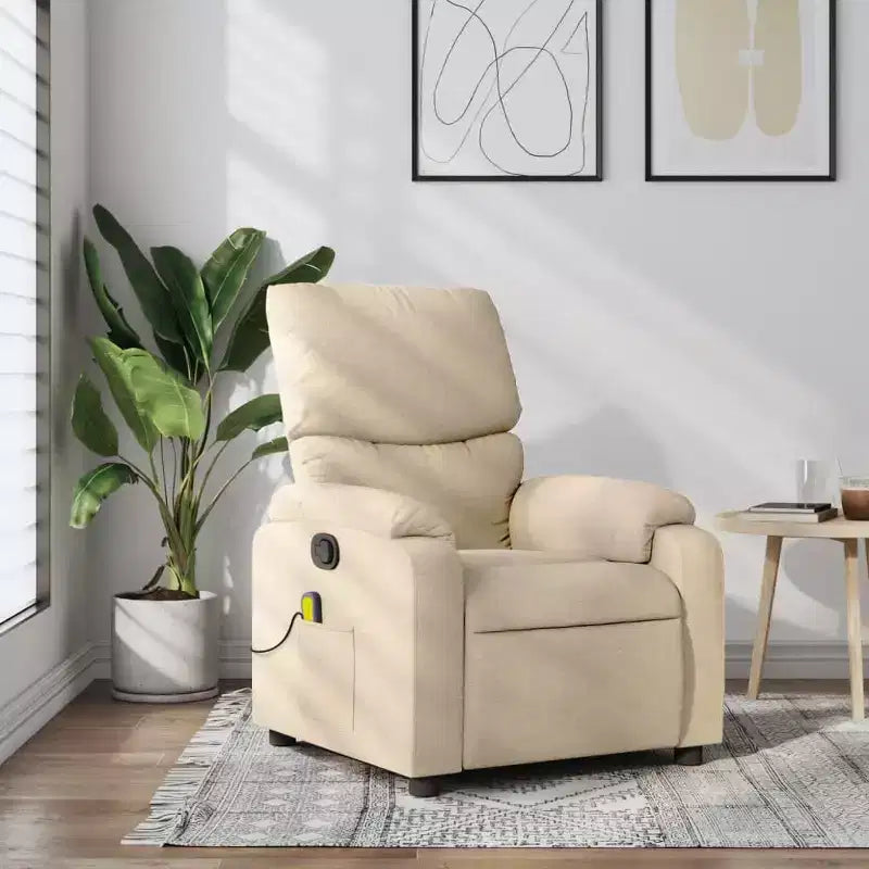 Fauteuil de massage inclinable en polyester, métal, contreplaqué Simple