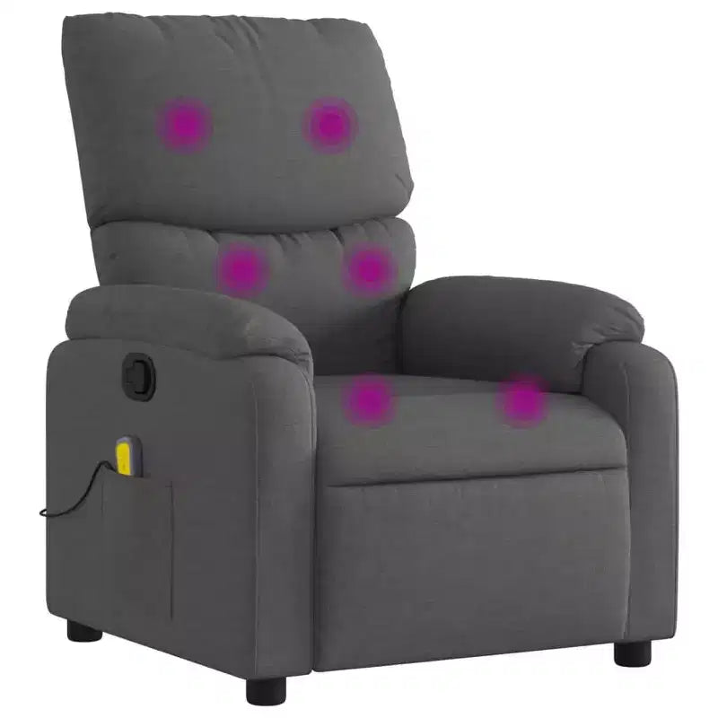 Fauteuil de massage inclinable en polyester, métal, contreplaqué Simple
