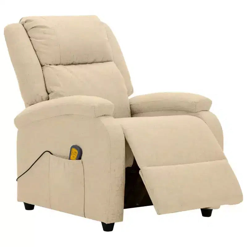 Fauteuil de massage Crème Tissu en polyester et métal Moyen