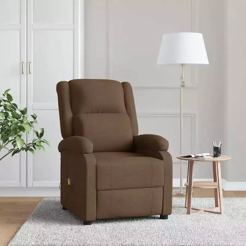 Fauteuil de massage Crème Tissu en polyester et métal Moyen