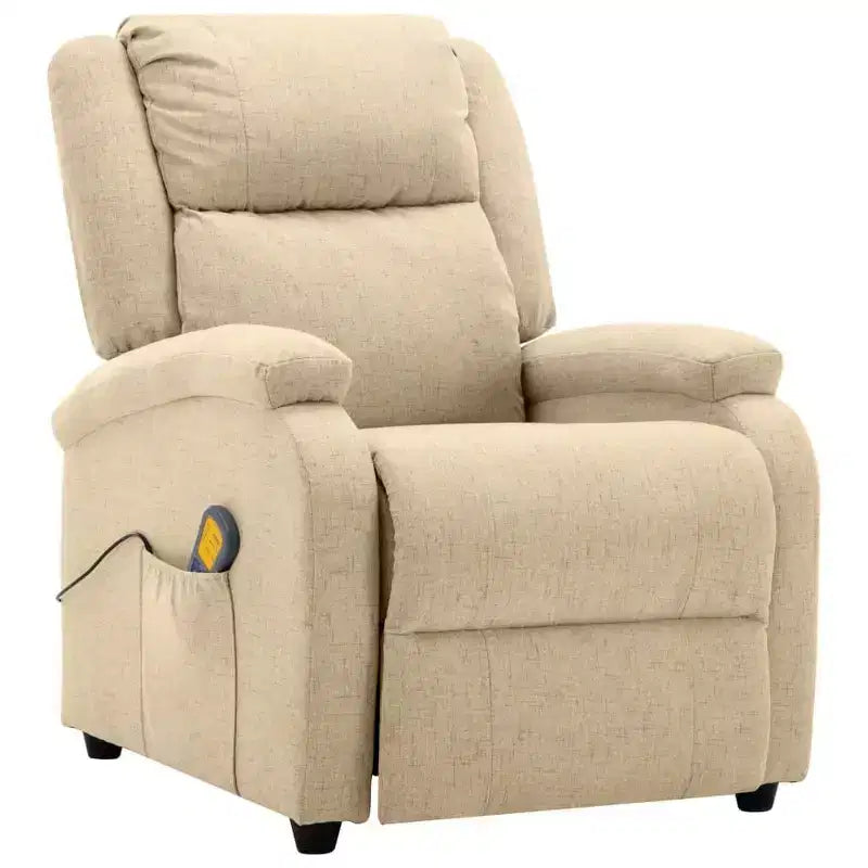 Fauteuil de massage Crème Tissu en polyester et métal Moyen