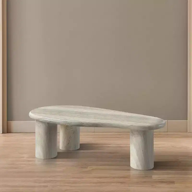 Table basse en béton finition travertin Travertin de Sassari