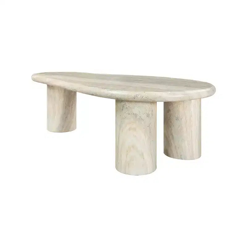 Table basse en béton finition travertin Travertin de Sassari