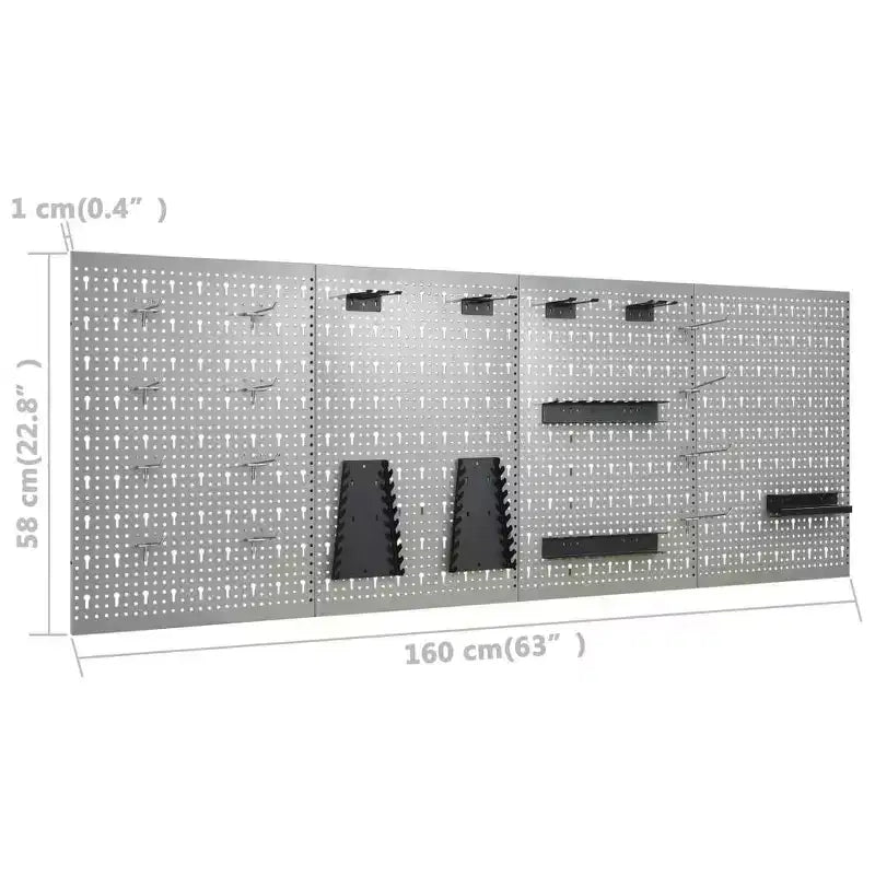 Établi avec quatre panneaux muraux et deux armoires