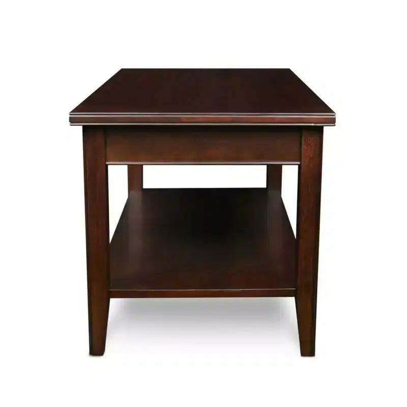 Table basse pour condo/appartement, fini cerisier chocolat -