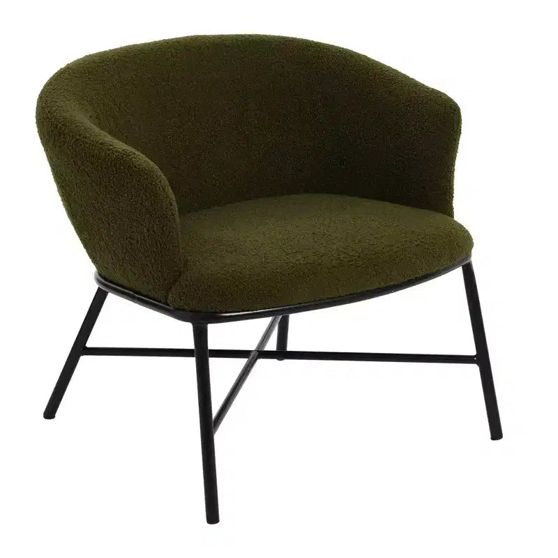 Fauteuil d'appoint rembourré en bouclette Bowery