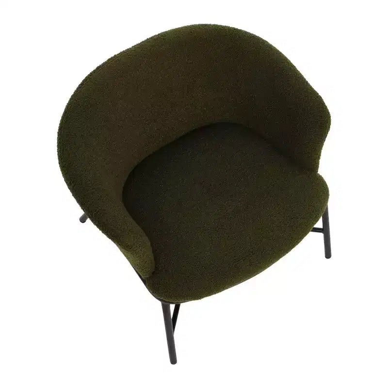 Fauteuil d'appoint rembourré en bouclette Bowery