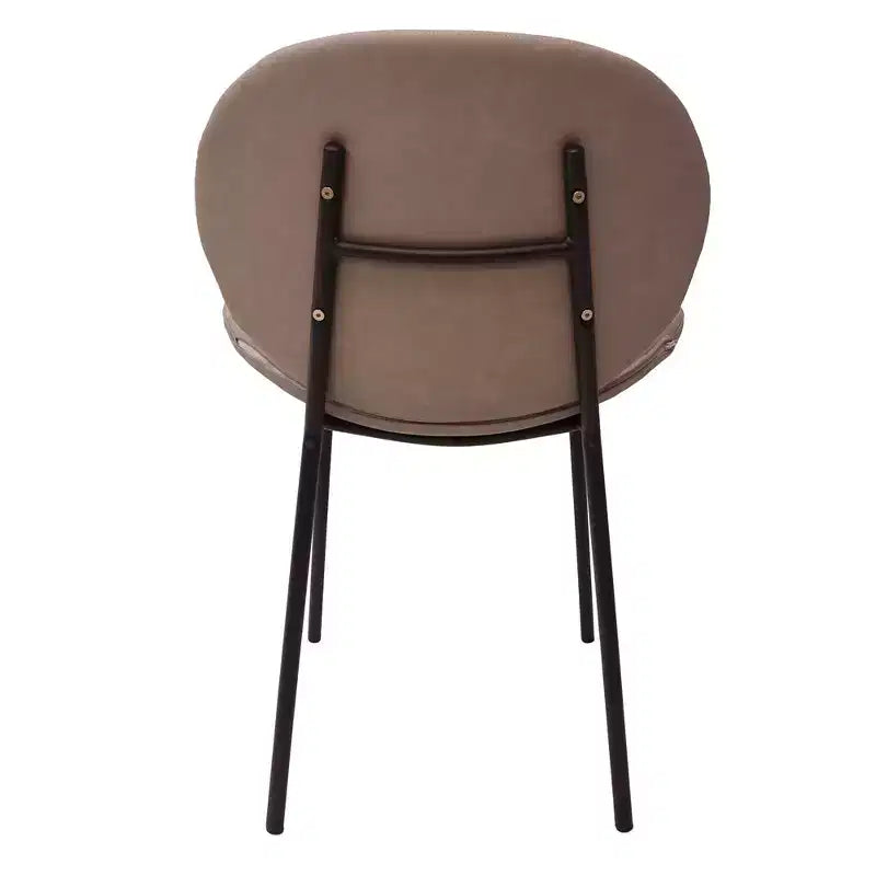 Servos Chaise de salle à manger moderne, lot de 2, assise rembourrée en similicuir PU avec dossier incurvé et pieds en métal, confortable pour cuisine, salle à manger, café